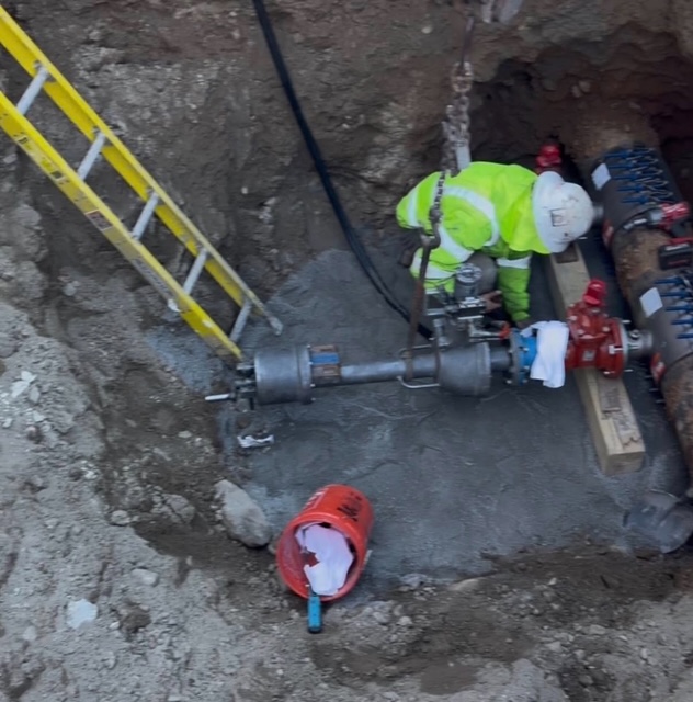 French drain installation